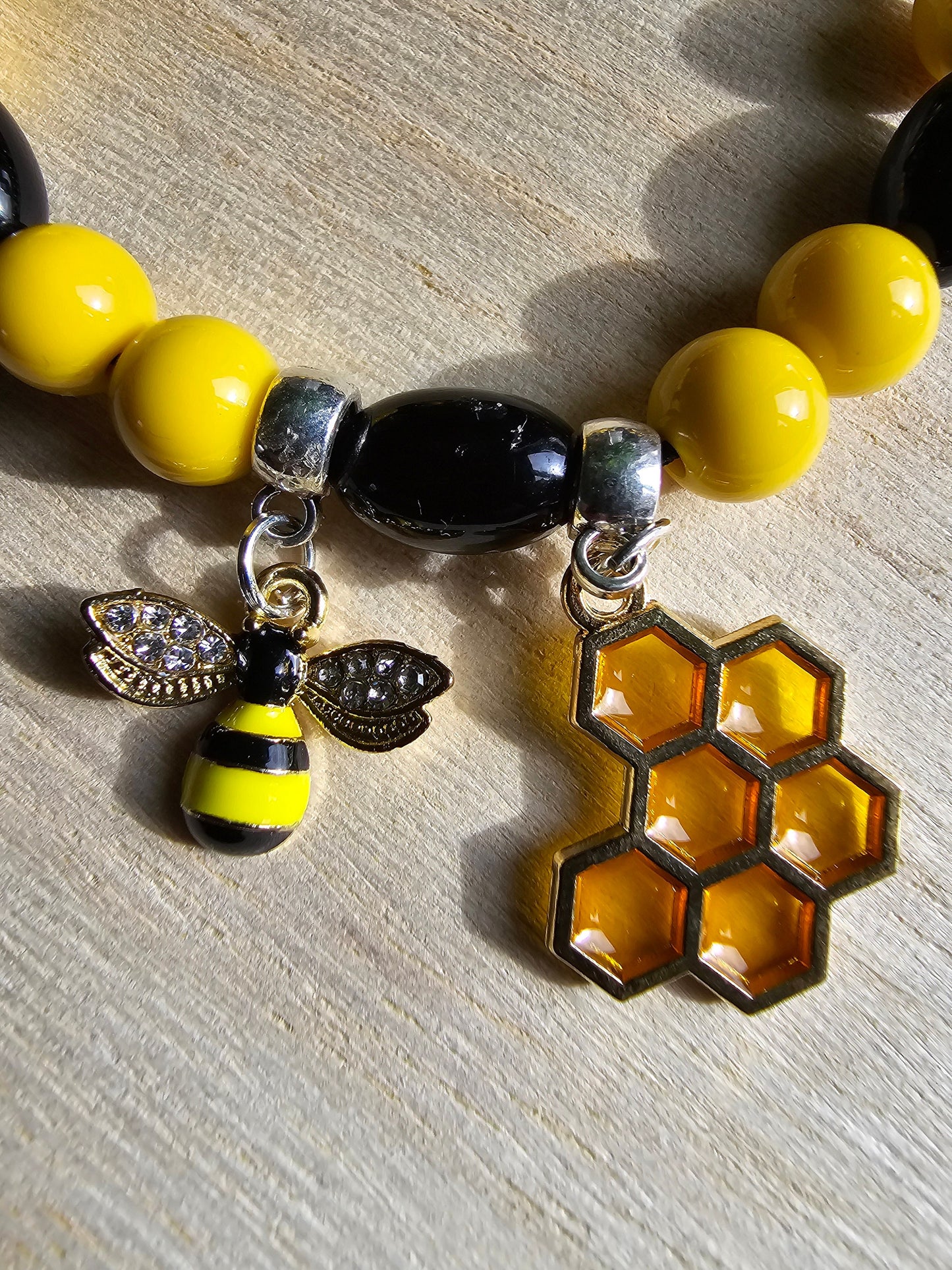 Bumble Bee Elasticated Bracelet - Kids - adults - fun costume bracelet for insect lovers