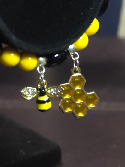 Bumble Bee Elasticated Bracelet - Kids - adults - fun costume bracelet for insect lovers