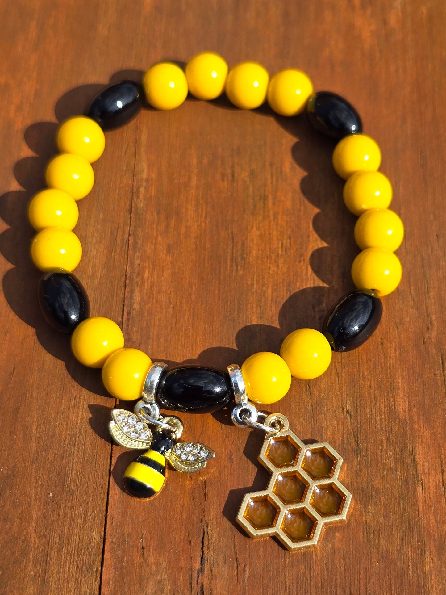 Bumble Bee Elasticated Bracelet - Kids - adults - fun costume bracelet for insect lovers