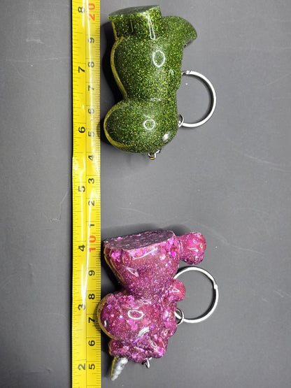 Handmade Resin Keyrings - Dinosaur / Unicorn cute accessory